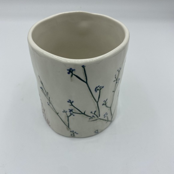 Anthropologie Homegrown Dagny Initial D Monogram Letter Floral Coffee  Mug Cup - Picture 3 of 6